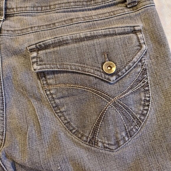 Faded Glory Stretch Bootcut Missy Petite Jeans Gray Size Missy 12 average 34x29 - Picture 16 of 16
